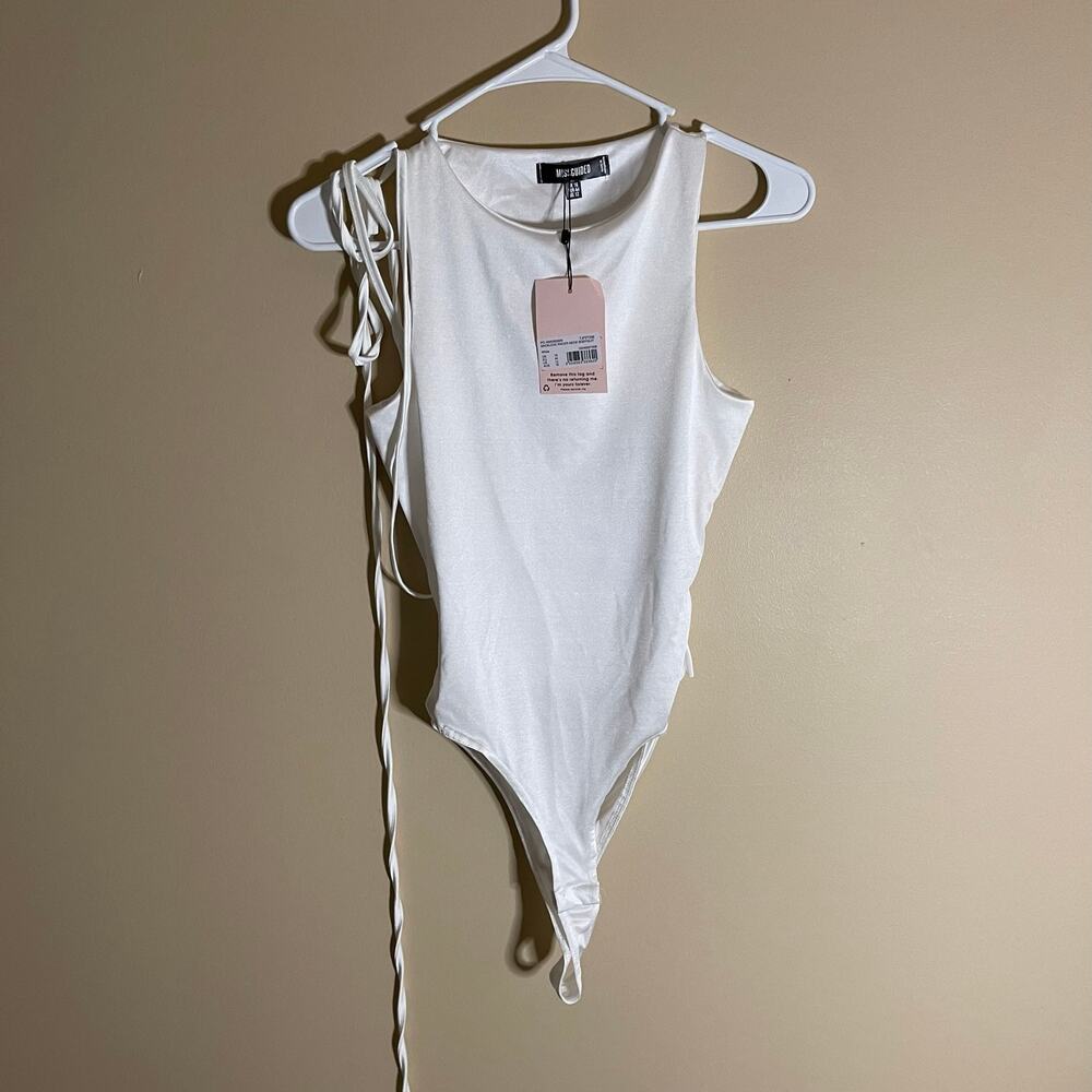 Missguided Backless Racer Neck Bodysuit 12